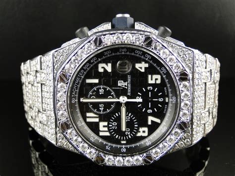 iced out audemars piguet replica ebay|ap skeleton iced out price.